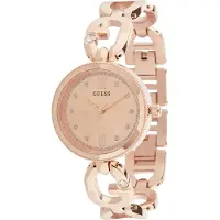 GUESS Analoog horloge rose-goud / zwart / transparant