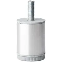 Furniture Legs Europe Stalen meubelpoot rvs look rond ø 4 cm en hoogte 6 cm (M10)