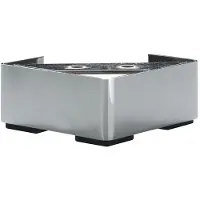 Furniture Legs Europe Stalen meubelpoot chroom vierkant 10 bij 10 cm en hoogte 4,5 cm (10 x 10 cm)