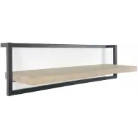 Furniture Legs Europe Stalen muurbeugel zwart rechthoek 106 bij 10 cm en hoogte 30 cm (2,5 x 2,5 cm)