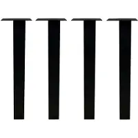 Furniture Legs Europe Set stalen rechte tafelpoten zwart vierkant 8 bij 8 cm en hoogte 72 cm (8 x 8 cm) - 4 stuks