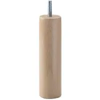 Furniture Legs Europe Meubelpoot rond Ø 4 cm en hoogte 15 cm van massief hout (M8)