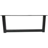 Furniture Legs Europe Stalen U kastpoot zwart 38 bij 2 cm en hoogte 15 cm (2 x 2 cm)