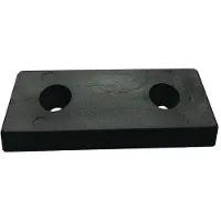 Furniture Legs Europe Glijder zwart rechthoek 5 bij 2,5 cm en hoogte 0,8 cm van massief kunststof - 8 stuks