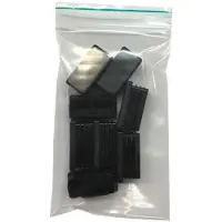 Furniture Legs Europe Inslagdop/meubeldop zwart rechthoek 3 bij 4 cm en hoogte 0,4 cm van kunststof - 8 stuks