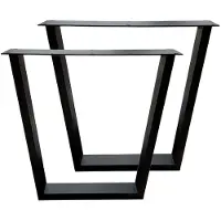 Furniture Legs Europe Stalen tafelpoot zwart taps 75 bij 10 cm en hoogte 72 cm (4 x 10 cm) - 2 stuks