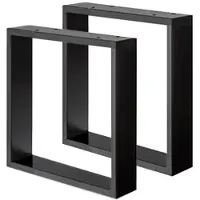 Furniture Legs Europe Stalen U tafelpoot zwart 36 bij 8 cm en hoogte 40 cm (2 x 8 cm) - 2 stuks