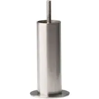 Furniture Legs Europe Stalen meubelpoot rvs look rond ø 4 cm en hoogte 14 cm (M8)