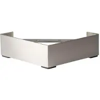 Furniture Legs Europe Massief stalen meubelpoot rvs look vierkant 20 bij 20 cm en hoogte 6,5 cm (20 x 20 cm)