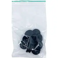 Furniture Legs Europe Glijder zwart rond Ø 2,5 cm en hoogte 0,5 cm van massief kunststof - 8 stuks