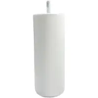 Furniture Legs Europe Meubelpoot wit rond Ø 5,7 cm en hoogte 15 cm van massief hout (M8)