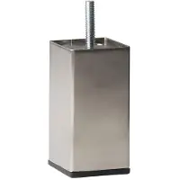 Furniture Legs Europe Stalen meubelpoot rvs look vierkant 5 bij 5 cm en hoogte 12 cm (M8)