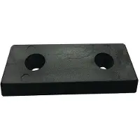 Furniture Legs Europe Glijder zwart rechthoek 4 bij 2 cm en hoogte 0,5 cm van massief kunststof - 8 stuks