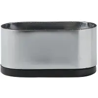 Furniture Legs Europe Stalen meubelpoot chroom ovaal 6 bij 3 cm en hoogte 3 cm (3 x 6 cm)