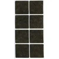 Furniture Legs Europe Plakvilt bruin vierkant 5 bij 5 cm en hoogte 0,35 cm van vilt - 8 stuks