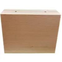 Furniture Legs Europe Meubelpoot rechthoek 15 bij 5 cm en hoogte 12 cm van massief hout