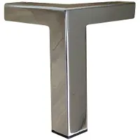 Furniture Legs Europe Stalen meubelpoot chroom hoek 9,5 bij 9,5 cm en hoogte 12 cm (2,5 x 2,5 cm)