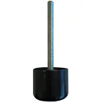 Furniture Legs Europe Meubelpoot zwart rond Ø 5 cm en hoogte 4,5 cm van kunststof (M10)