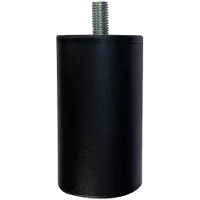 Furniture Legs Europe Stalen meubelpoot zwart rond ø 5 cm en hoogte 9 cm (M10)
