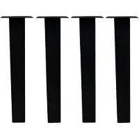 Furniture Legs Europe Set stalen rechte tafelpoten zwart vierkant 10 bij 10 cm en hoogte 72 cm (koker 10 x 10 cm) - 4 stuks
