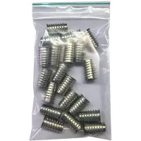 Furniture Legs Europe Rampamoer messing rond Ø 1,4 cm en hoogte 2,5 cm van massief messing (M10) - 20 stuks