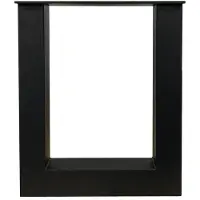 Furniture Legs Europe Stalen U tafelpoot zwart 36 bij 4 cm en hoogte 42 cm (6 x 6 cm) - 2 stuks