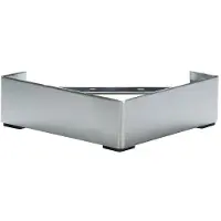 Furniture Legs Europe Stalen meubelpoot chroom vierkant 20 bij 20 cm en hoogte 6,5 cm