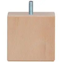 Furniture Legs Europe Meubelpoot vierkant 10 bij 10 cm en hoogte 10 cm van massief hout (M10)