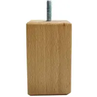Furniture Legs Europe Meubelpoot vierkant 5 bij 5 cm en hoogte 10 cm van massief hout (M8)