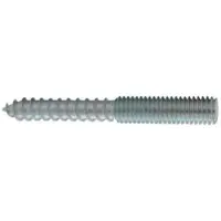 Furniture Legs Europe Stokeind verzinkt rond Ø 0,8 cm en hoogte 8 cm van aluminium (M8) - 20 stuks