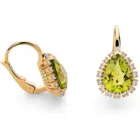 Orphelia OD-5336 - Oorhangers - Goud 18 kt - Diamant 0.29 ct / Peridot 3.62 ct - 2 cm