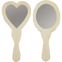 Creativ Company Houten Handspiegels 23 cm 2 stuks