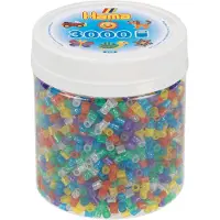 Hama strijkkralen glittermix pot - 3000 stuks creatief speelgoed.