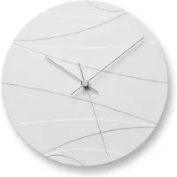 Lemnos Ceramic Clouded Moon Wandklok Wit