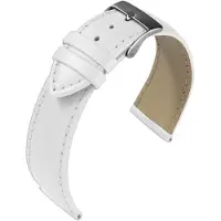 Eulit horlogeband - leer - 18 mm - wit - metalen gesp