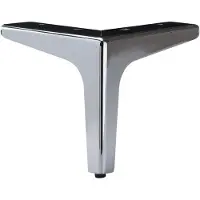 Furniture Legs Europe Massief stalen meubelpoot chroom hoek 13,5 bij 13,5 cm en hoogte 13 cm