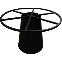 Furniture Legs Europe Stalen kegel zwart conisch 65 bij 65 cm en hoogte 74 cm met wiel ø 120 cm