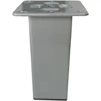 Furniture Legs Europe Stalen meubelpoot grijs vierkant 5 bij 5 cm en hoogte 13 cm