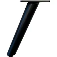 Furniture Legs Europe Stalen meubelpoot zwart conisch ø 3,5 cm / 2,5 cm en hoogte 16 cm