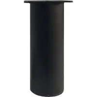 Furniture Legs Europe Stalen meubelpoot zwart rond ø 4 cm en hoogte 13 cm
