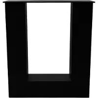 Furniture Legs Europe Stalen U tafelpoot zwart 38 bij 8 cm en hoogte 43 cm (8 x 8 cm) - 2 stuks