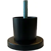 Furniture Legs Europe Stalen meubelpoot zwart rond ø 4,2 cm en hoogte 5 cm (M8)
