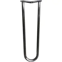 Furniture Legs Europe Stalen hairpin chroom hairpin ø 1,6 cm en hoogte 35 cm