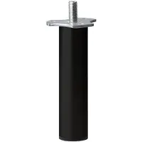 Furniture Legs Europe Stalen meubelpoot zwart rond ø 3 cm en hoogte 12 cm (M8)