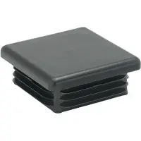 Furniture Legs Europe Inslagdop/meubeldop zwart vierkant 3,5 bij 3,5 cm en hoogte 0,4 cm van kunststof - 8 stuks