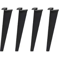 Furniture Legs Europe Massief stalen meubelpoot zwart taps 11,5 bij 7 cm en hoogte 40 cm - 4 stuks