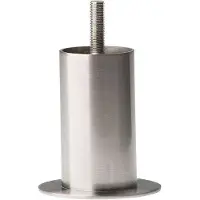 Furniture Legs Europe Stalen meubelpoot rvs look rond ø 4 cm en hoogte 8 cm (M8)