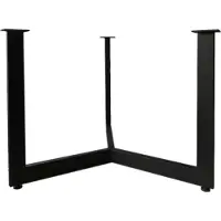 Furniture Legs Europe Stalen salononderstel zwart rond ø 59 cm en hoogte 37 cm (2 x 4 cm)