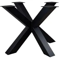 Furniture Legs Europe Stalen matrix zwart spinpoot 120 bij 120 cm en hoogte 72 cm (8 x 8 cm)