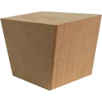 Furniture Legs Europe Meubelpoot vierkant 7 bij 4,5 cm en hoogte 5 cm van massief hout